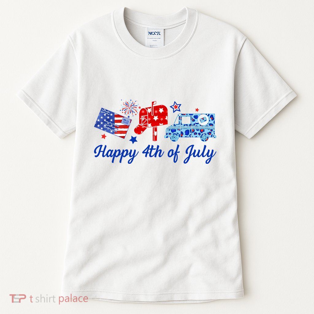 Happy 4th Of July Postal Worker Tall T-Shirt