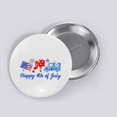 Happy 4th Of July Postal Worker Button