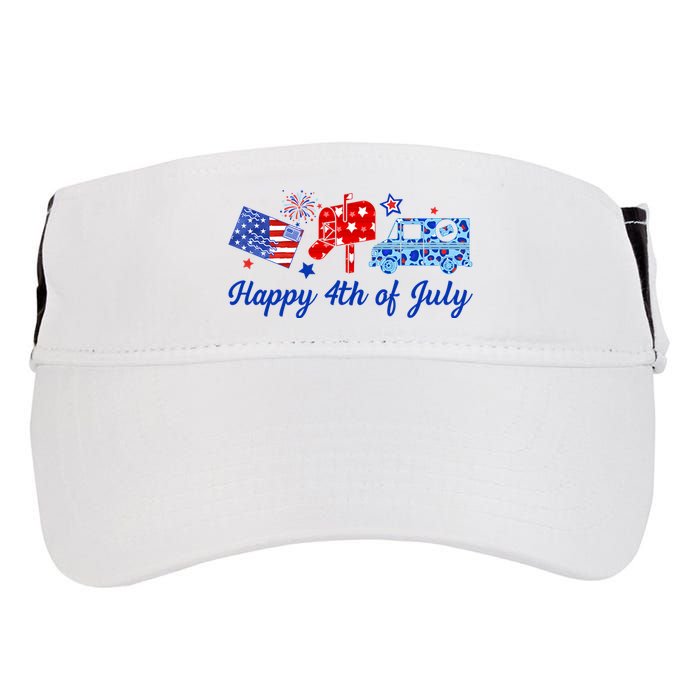 Happy 4th Of July Postal Worker Adult Drive Performance Visor