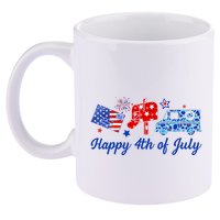 Happy 4th Of July Postal Worker 11oz C Handle Ceramic Mug