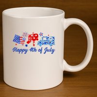 Happy 4th Of July Postal Worker 11oz C Handle Ceramic Mug