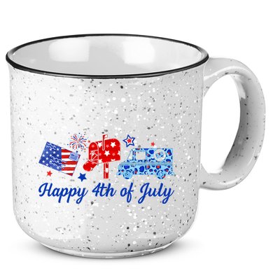 Happy 4th Of July Postal Worker 15oz Campfire Ceramic Mug