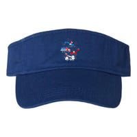 Happy 4th Of July Crane Truck Construction Toddler Boys Valucap Bio-Washed Visor