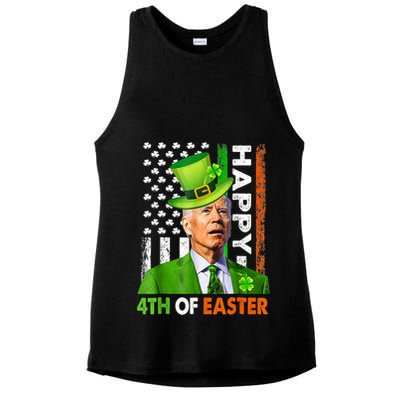 Happy 4th Of Easter Joe Biden St Patricks Day Leprechaun Ladies PosiCharge Tri-Blend Wicking Tank