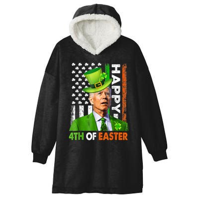 Happy 4th Of Easter Joe Biden St Patricks Day Leprechaun Hooded Wearable Blanket
