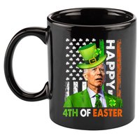 Happy 4th Of Easter Joe Biden St Patricks Day Leprechaun 11oz C Handle Ceramic Mug