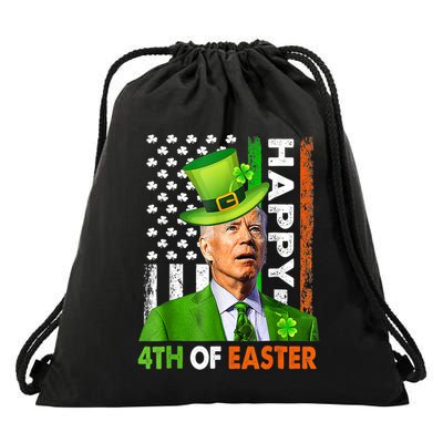 Happy 4th Of Easter Joe Biden St Patricks Day Leprechaun Drawstring Bag
