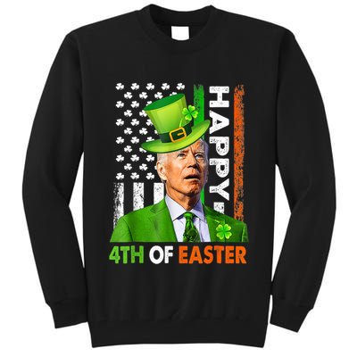 Happy 4th Of Easter Joe Biden St Patricks Day Leprechaun Tall Sweatshirt