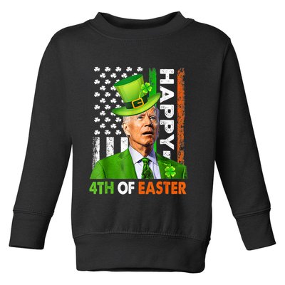 Happy 4th Of Easter Joe Biden St Patricks Day Leprechaun Toddler Sweatshirt