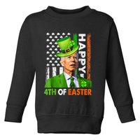 Happy 4th Of Easter Joe Biden St Patricks Day Leprechaun Toddler Sweatshirt