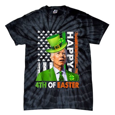 Happy 4th Of Easter Joe Biden St Patricks Day Leprechaun Tie-Dye T-Shirt