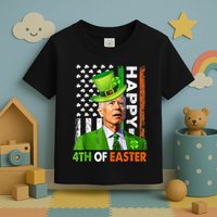 Happy 4th Of Easter Joe Biden St Patricks Day Leprechaun Toddler T-Shirt