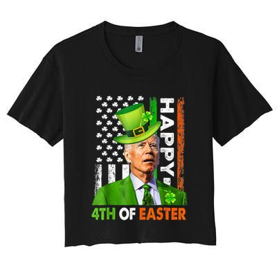Happy 4th Of Easter Joe Biden St Patricks Day Leprechaun Crop Top