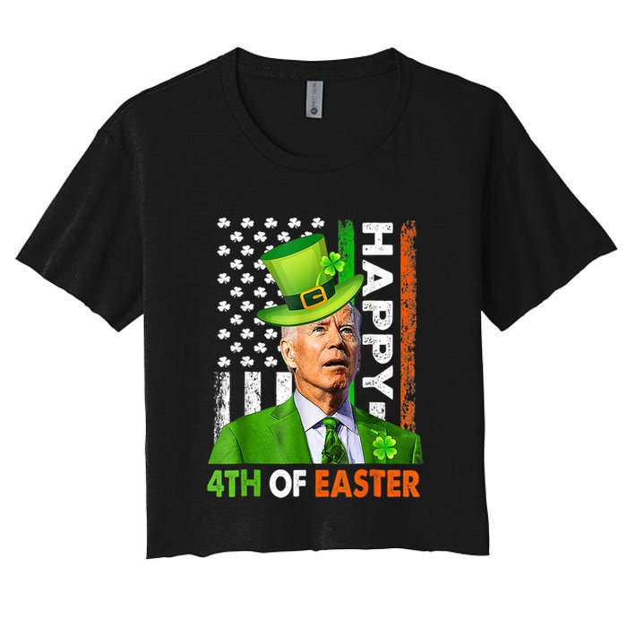 Happy 4th Of Easter Joe Biden St Patricks Day Leprechaun Crop Top