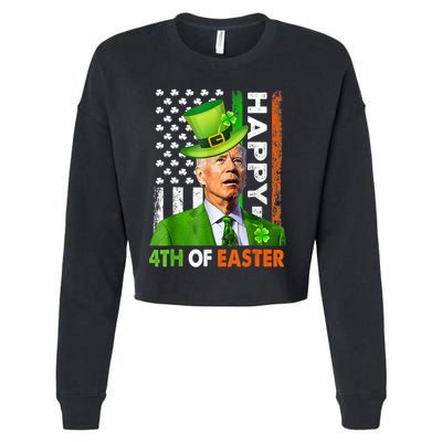 Happy 4th Of Easter Joe Biden St Patricks Day Leprechaun Cropped Pullover Crew