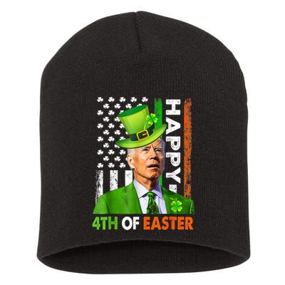 Happy 4th Of Easter Joe Biden St Patricks Day Leprechaun Short Acrylic Beanie