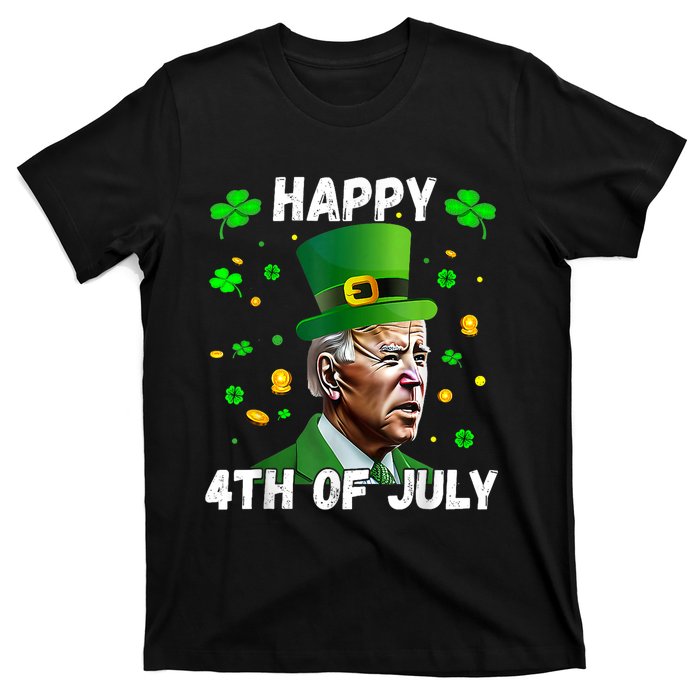 Happy 4th Of July Confused Funny Joe Biden St Patricks Day T-Shirt