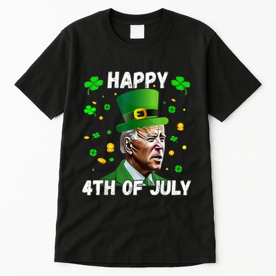 Happy 4th Of July Confused Funny Joe Biden St Patricks Day Tall T-Shirt