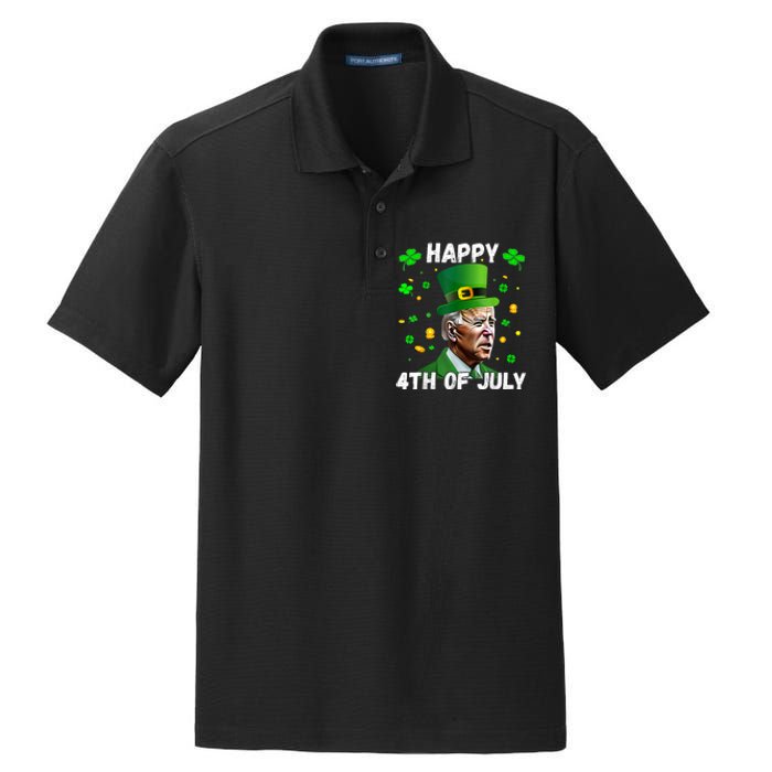 Happy 4th Of July Confused Funny Joe Biden St Patricks Day Dry Zone Grid Polo