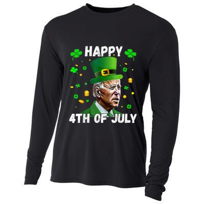 Happy 4th Of July Confused Funny Joe Biden St Patricks Day Cooling Performance Long Sleeve Crew