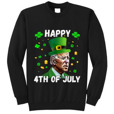 Happy 4th Of July Confused Funny Joe Biden St Patricks Day Tall Sweatshirt
