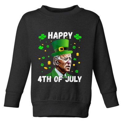 Happy 4th Of July Confused Funny Joe Biden St Patricks Day Toddler Sweatshirt