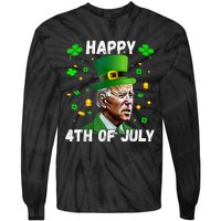 Happy 4th Of July Confused Funny Joe Biden St Patricks Day Tie-Dye Long Sleeve Shirt