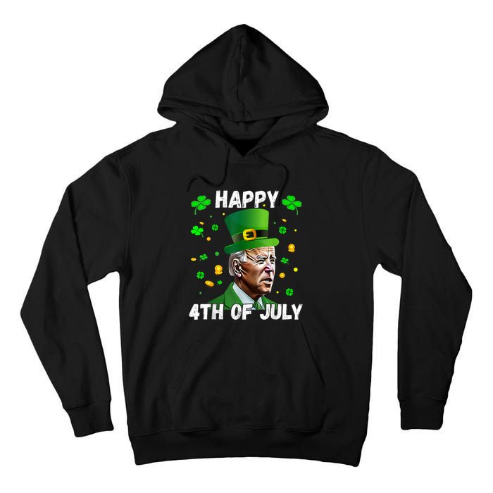 Happy 4th Of July Confused Funny Joe Biden St Patricks Day Tall Hoodie