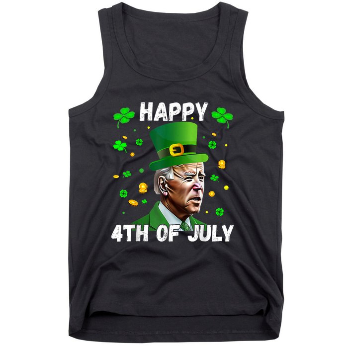 Happy 4th Of July Confused Funny Joe Biden St Patricks Day Tank Top