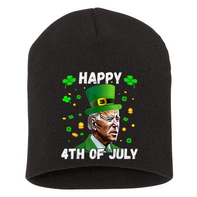 Happy 4th Of July Confused Funny Joe Biden St Patricks Day Short Acrylic Beanie
