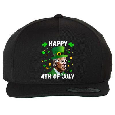 Happy 4th Of July Confused Funny Joe Biden St Patricks Day Wool Snapback Cap