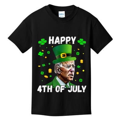 Happy 4th Of July Confused Funny Joe Biden St Patricks Day Kids T-Shirt