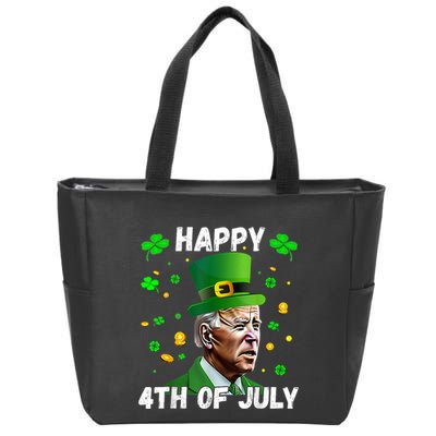 Happy 4th Of July Confused Funny Joe Biden St Patricks Day Zip Tote Bag