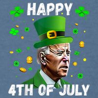 Happy 4th Of July Confused Funny Joe Biden St Patricks Day Garment-Dyed Sweatshirt