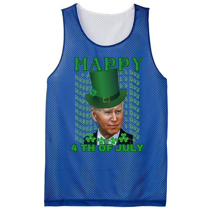 Happy 4th Of July Confused Funny Joe Biden St Patrick Day Gift Mesh Reversible Basketball Jersey Tank