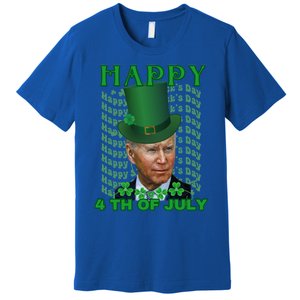 Happy 4th Of July Confused Funny Joe Biden St Patrick Day Gift Premium T-Shirt