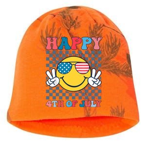 Happy 4th Of July Smile Sunglasses Patriotic American Flag Kati - Camo Knit Beanie