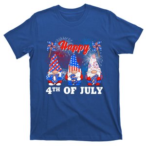 Happy 4th Of July Fireworks Patriotic Usa Gnomes Lovers Gift T-Shirt