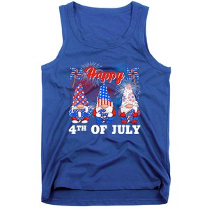 Happy 4th Of July Fireworks Patriotic Usa Gnomes Lovers Gift Tank Top