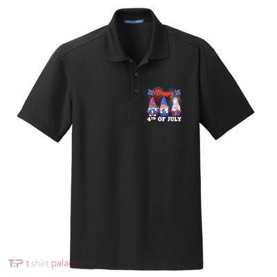 Happy 4th Of July Fireworks Patriotic Usa Gnomes Lovers Cool Gift Dry Zone Grid Polo