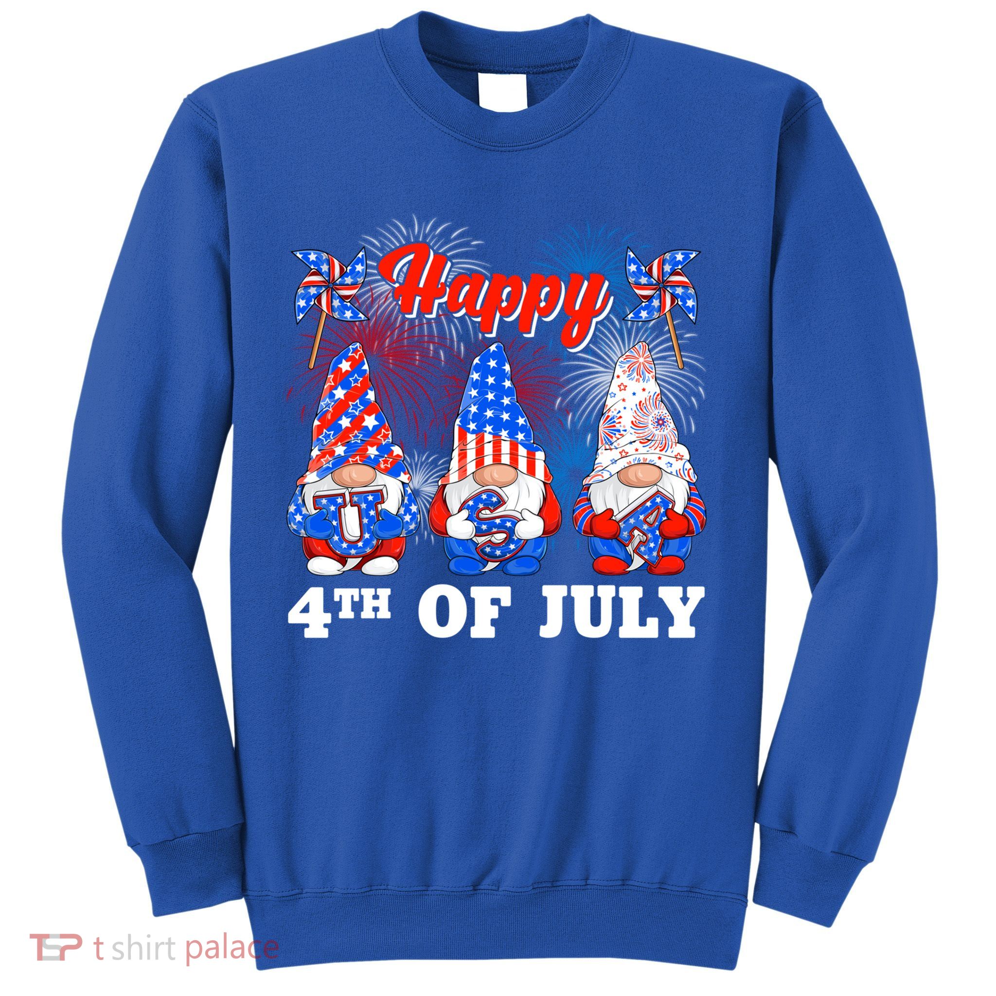 Happy 4th Of July Fireworks Patriotic Usa Gnomes Lovers Cool Gift Sweatshirt