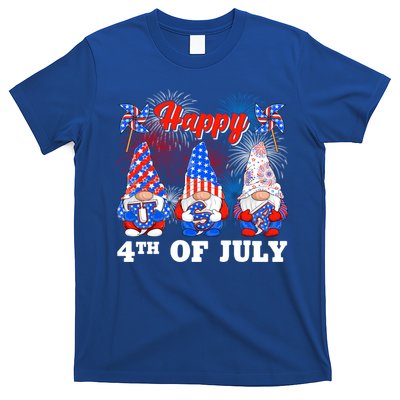Happy 4th Of July Fireworks Patriotic Usa Gnomes Lovers Cool Gift T-Shirt