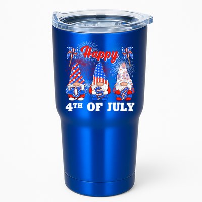 Happy 4th Of July Fireworks Patriotic Usa Gnomes Lovers Cool Gift Tumbler