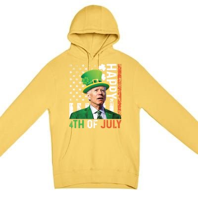 Happy 4th Of July Confused Funny Joe Biden St Patricks Day Gift Premium Pullover Hoodie