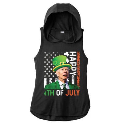 Happy 4th Of July Confused Funny Joe Biden St Patricks Day Gift Ladies PosiCharge Tri-Blend Wicking Draft Hoodie Tank