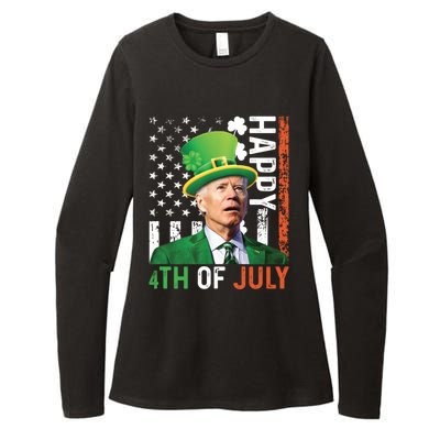 Happy 4th Of July Confused Funny Joe Biden St Patricks Day Gift Womens CVC Long Sleeve Shirt