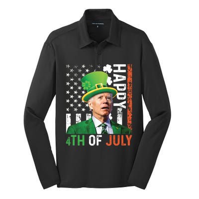 Happy 4th Of July Confused Funny Joe Biden St Patricks Day Gift Silk Touch Performance Long Sleeve Polo