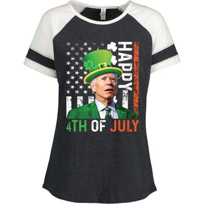 Happy 4th Of July Confused Funny Joe Biden St Patricks Day Gift Enza Ladies Jersey Colorblock Tee