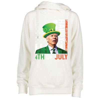 Happy 4th Of July Confused Funny Joe Biden St Patricks Day Gift Womens Funnel Neck Pullover Hood