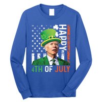 Happy 4th Of July Confused Funny Joe Biden St Patricks Day Gift Long Sleeve Shirt